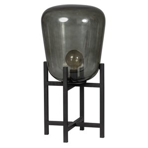 ETH Moderne tafellamp Benn 1-lichts zwart gun metal