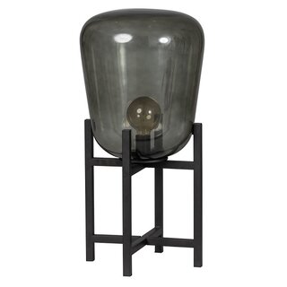 Tafellamp Benn 1-lichts zwart / gun metal glas