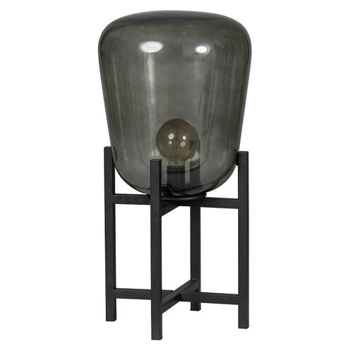 Moderne tafellamp Benn 1-lichts zwart gun metal