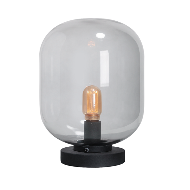 ETH Moderne tafellamp Benn 1-lichts zwart gun metal