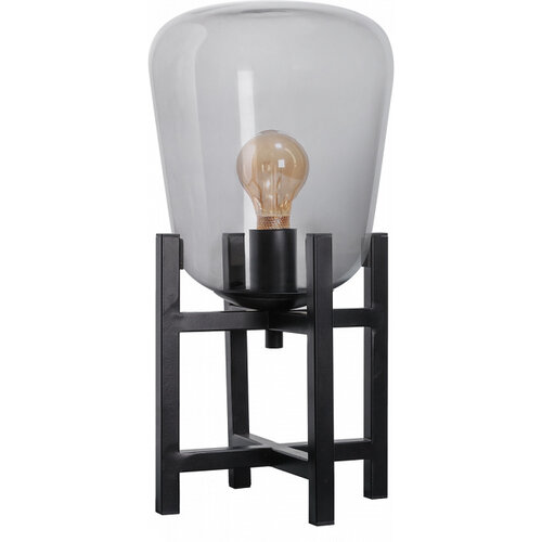 Moderne tafellamp Benn 1-lichts zwart gun metal