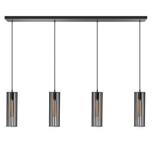 ETH Industriële hanglamp Birdy 4 lichts zwart