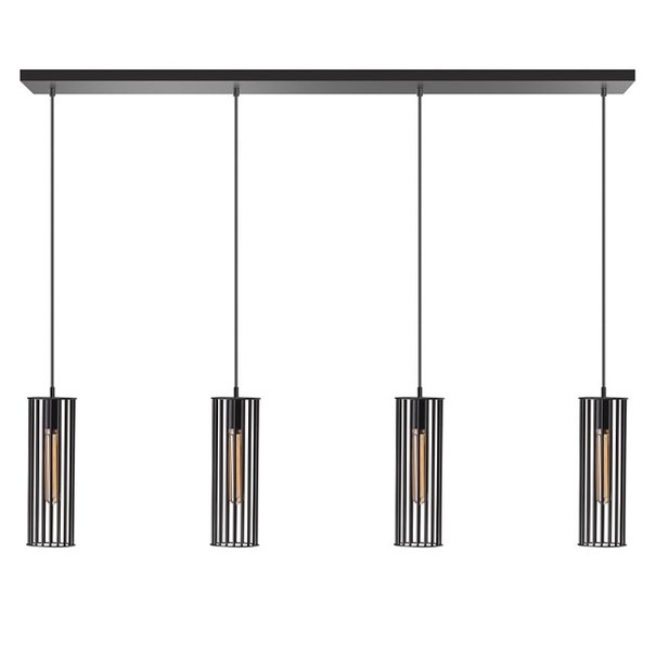 ETH Industriële - hanglamp - 4-lichts - Zwart - Birdy