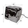 BelaLuz Moderne tafellamp Ice Cube chrome glas