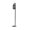 ETH Moderne vloerlamp The John 1-lichts zwart met smoke glas