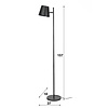 BelaLuz Industriële verstelbare vloerlamp Ronja charcoal