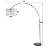 BelaLuz Industriële Booglamp Missouri charcoal Ø45 cm