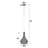 BelaLuz Industriële hanglamp Chingo 1-lichts zwart bruin