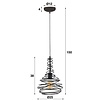 BelaLuz Industriële hanglamp Hunter 1-lichts zwart