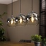 BelaLuz Moderne - Hanglamp - Smoke glas - 3 lichts - Bubble
