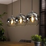 Moderne - Hanglamp - Smoke glas - 3 lichts - Bubble