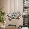 BelaLuz Moderne hanglamp Ice Cube 7-lichts chrome glas