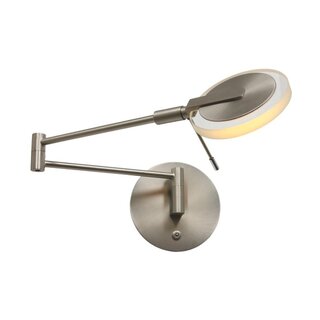 Wandlamp Turound staal LED helder glas