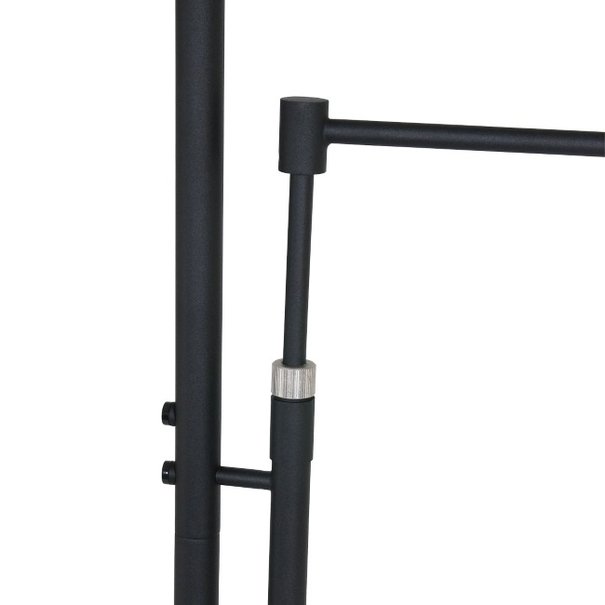 Steinhauer Moderne vloerlamp Turound Uplighter en leeslamp zwart