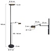 Steinhauer Moderne vloerlamp Turound Uplighter en leeslamp zwart