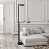 Steinhauer Moderne vloerlamp Turound Uplighter en leeslamp zwart