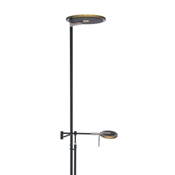 Steinhauer Moderne vloerlamp Turound Uplighter en leeslamp zwart