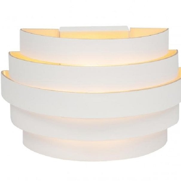 Highlight Moderne Design wandlamp Scudo 20 cm wit goud
