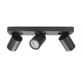 Opbouwspot Oliver 3-lichts zwart ip44 balk