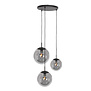 Moderne - Hanglamp - Smoke glas - 3-lichts getrapt - Bollique