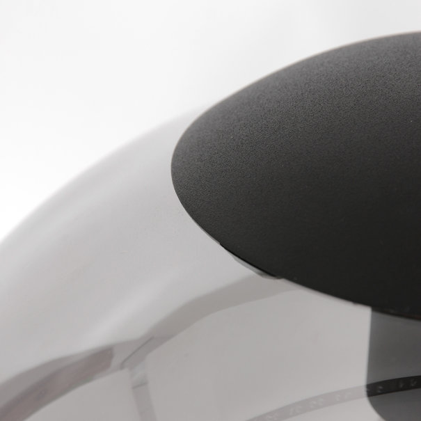 Steinhauer Moderne hanglamp Bollique 3-lichts getrapt zwart met smoke glas