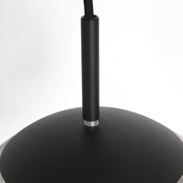 Steinhauer Moderne hanglamp Bollique 3-lichts zwart met smoke glas