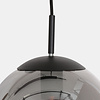 Steinhauer Moderne hanglamp Bollique 3-lichts zwart met smoke glas