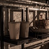 Industriële wandplank Shelfmate set 1 charcoal teakhout