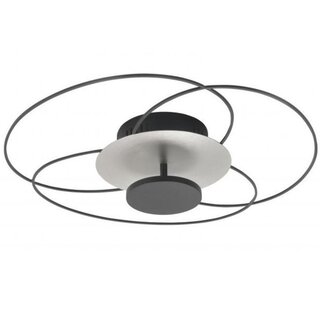 Plafondlamp Fiore 52 cm  mat zwart/zilver 25w Led