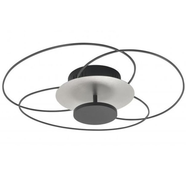 Highlight Design plafondlamp Fiore Ø52 cm zwart zilver