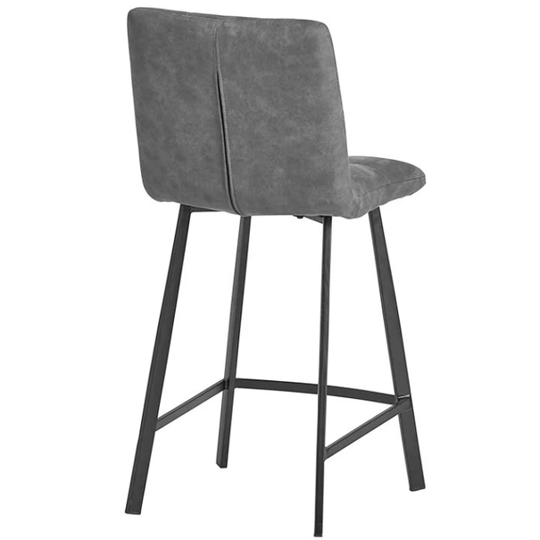 Le Chair Industriële – Barstoel - Grijs – Cowboy - Voetsteun - Bolero