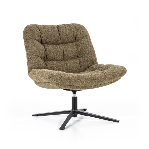 Eleonora Moderne – Fauteuil - Groen  - Bouclé - Draaibaar - Danica