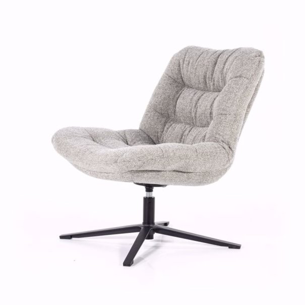 Eleonora Moderne – Fauteuil - lichtgrijs - Bouclé - Draaibaar - Danica