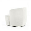 Eleonora Moderne fauteuil Charlotte bouclé beige met kuipzitting