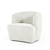 Eleonora Moderne fauteuil Charlotte bouclé beige met kuipzitting