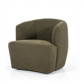 Fauteuil Charlotte groen bouclé