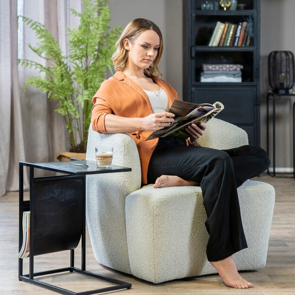 Eleonora Moderne – Fauteuil - Groen - Bouclé - Kuipzitting - Charlotte