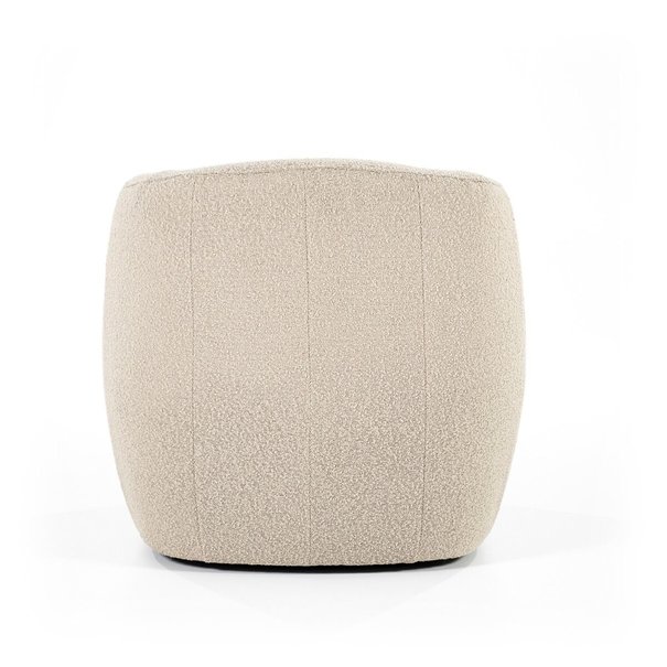 Eleonora Moderne fauteuil Charlotte bouclé taupe met kuipzitting