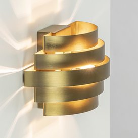 Wandlamp Scudo goud 20 cm