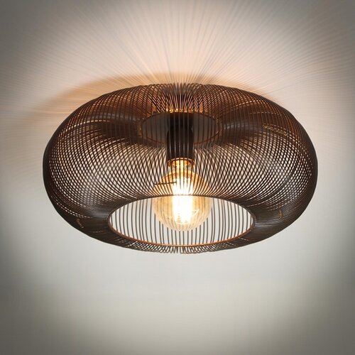 Industriële plafondlamp Vince Ø43 cm brons