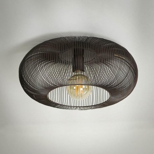 BelaLuz Industriële plafondlamp Vince Ø43 cm brons
