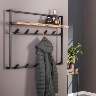 Kapstok Kayne 12 haken hoedenplank