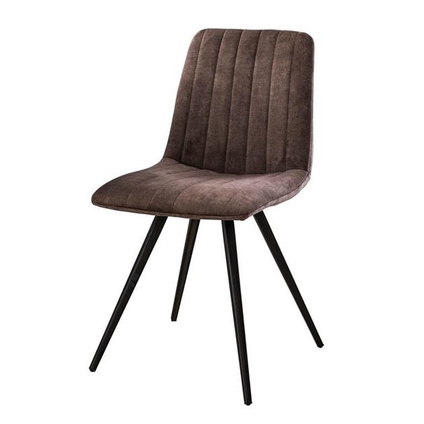 BelaLuz Modern eetkamerstoel Lilo velours taupe