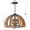 BelaLuz Landelijke hanglamp Fay Ø 60 cm bruin