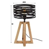 BelaLuz Landelijke tafellamp Morgan Ø30 cm bruin