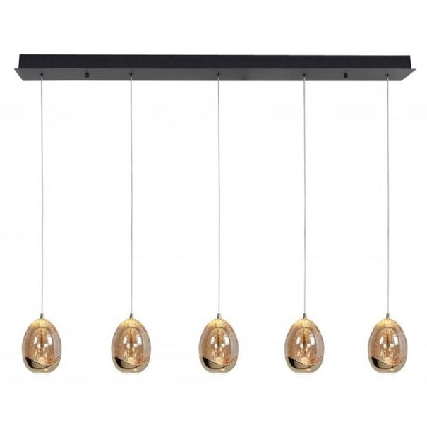 Highlight Moderne hanglamp Golden Egg 5-lichts goud