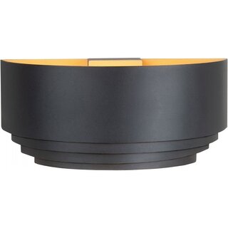 Wandlamp Elena 1-lichts zwart goud