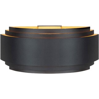 Wandlamp Sofia 1-lichts zwart goud