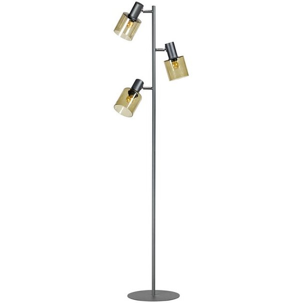 ETH Moderne vloerlamp Sledge 3-lichts met groen glas