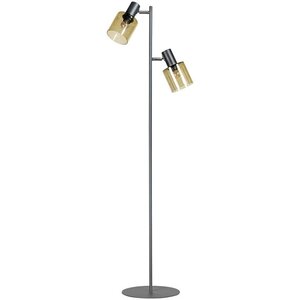 ETH Moderne vloerlamp Sledge 2-lichts met groen glas